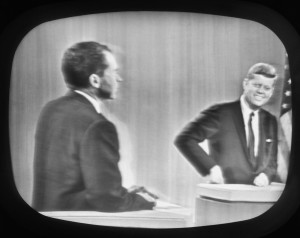 jfk and some other guy on the tv